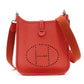HERMES Evelyn TPM Shoulder Bag Leather Red T-Engraving