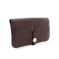 HERMES Dogon Long Wallet Togo Brown Leather Silver Hardware