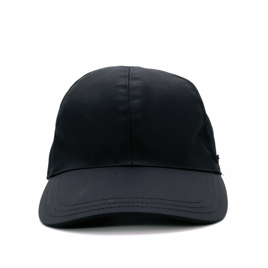 PRADA Cap Nylon Black Logo Size L Unisex