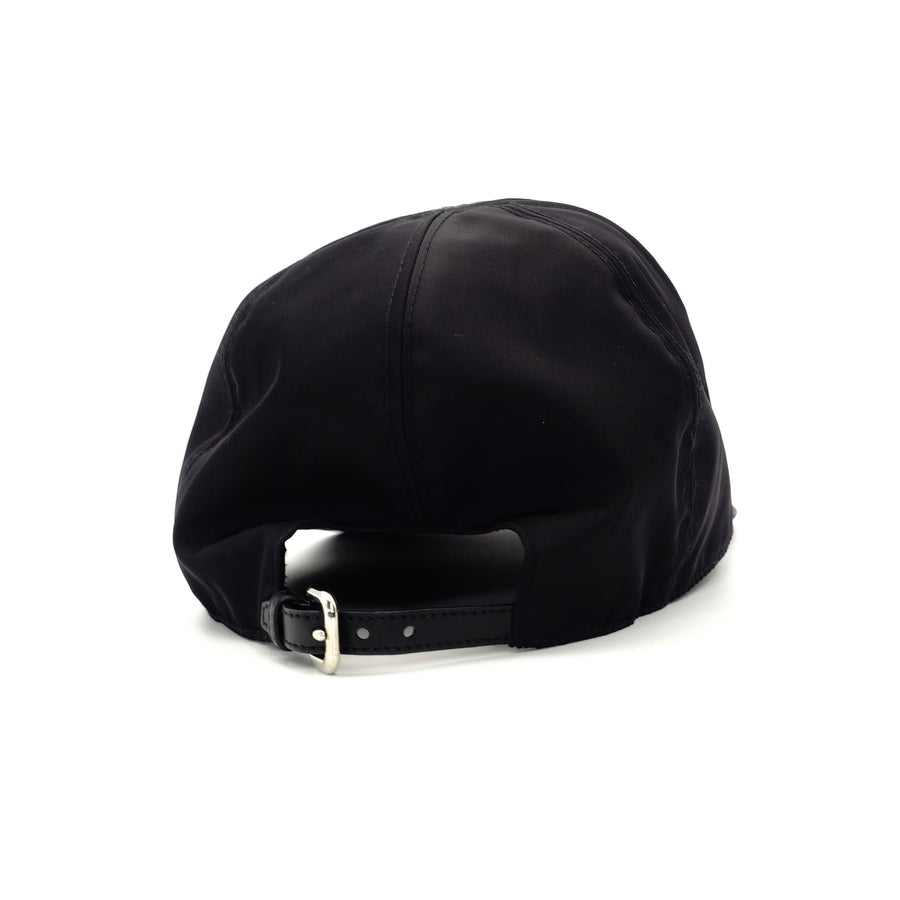 PRADA Cap Nylon Black Logo Size L Unisex