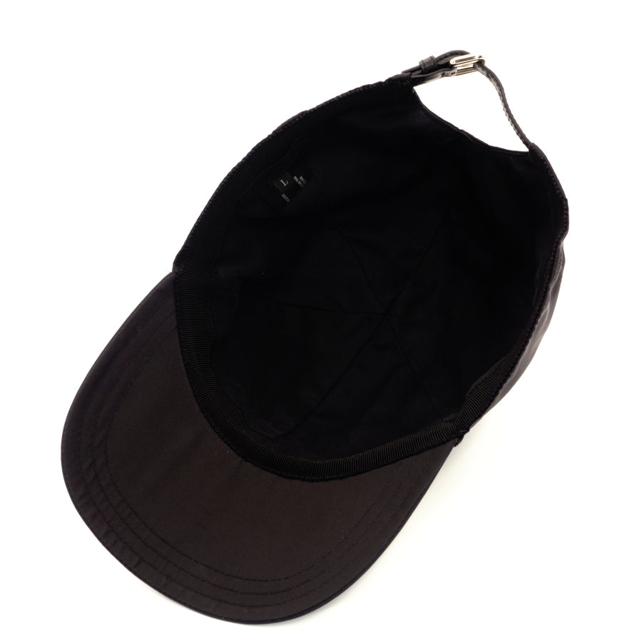 PRADA Cap Nylon Black Logo Size L Unisex