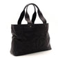 CHANNEL Tote Bag Black Leather Coco Mark Punching