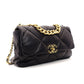 CHANEL 19 Large Shoulder Bag Lambskin Black N9T7H48 Logo Coco Mark 7-6-661