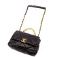 CHANEL 19 Large Shoulder Bag Lambskin Black N9T7H48 Logo Coco Mark 7-6-661
