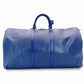 LOUIS VUITTON Epi Keeypall 55 Blue Leather Gold Metal Fittings