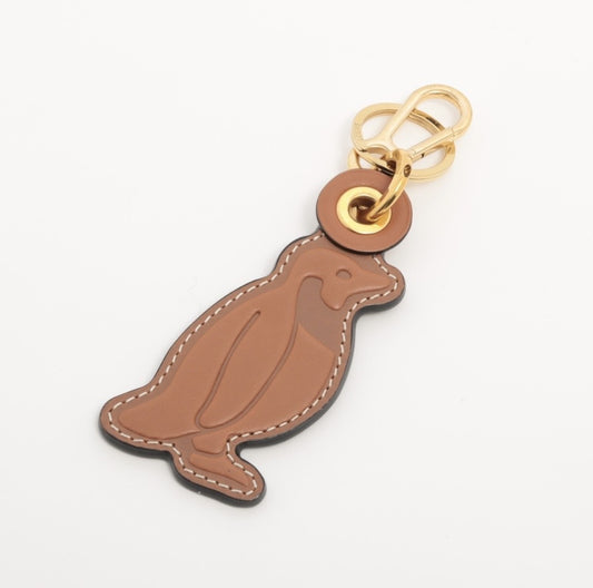 LOEWE Penguin Motif Key Charm Leather
