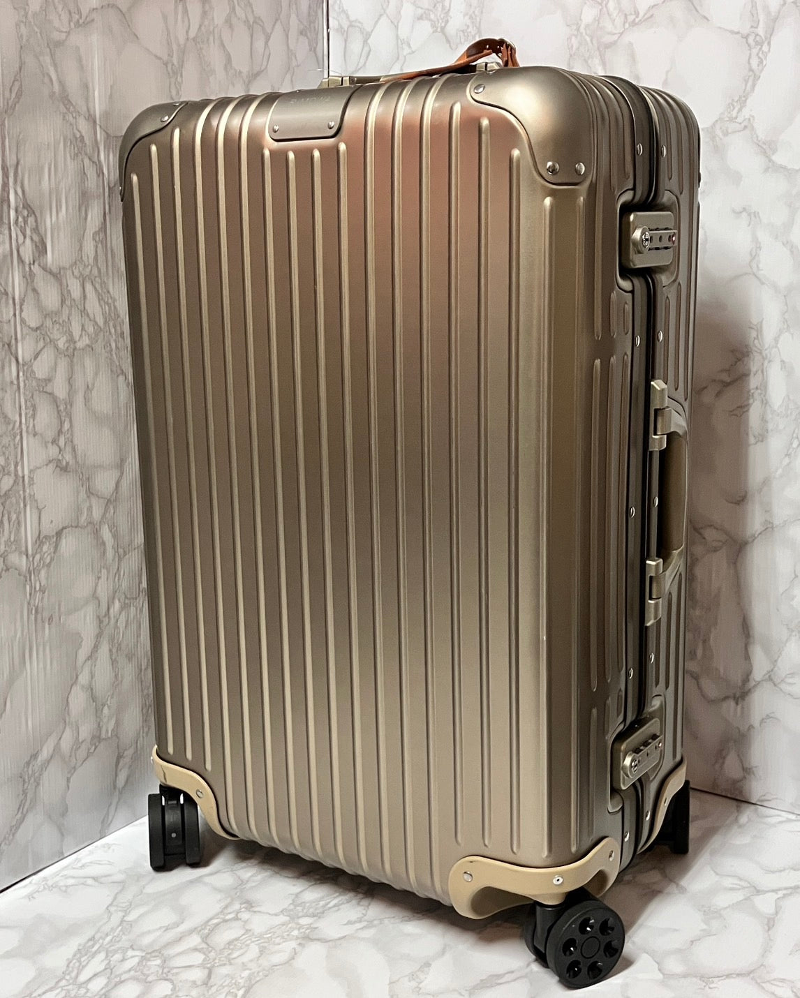 RIMOWA Topaz Aluminum Carry case Titanium