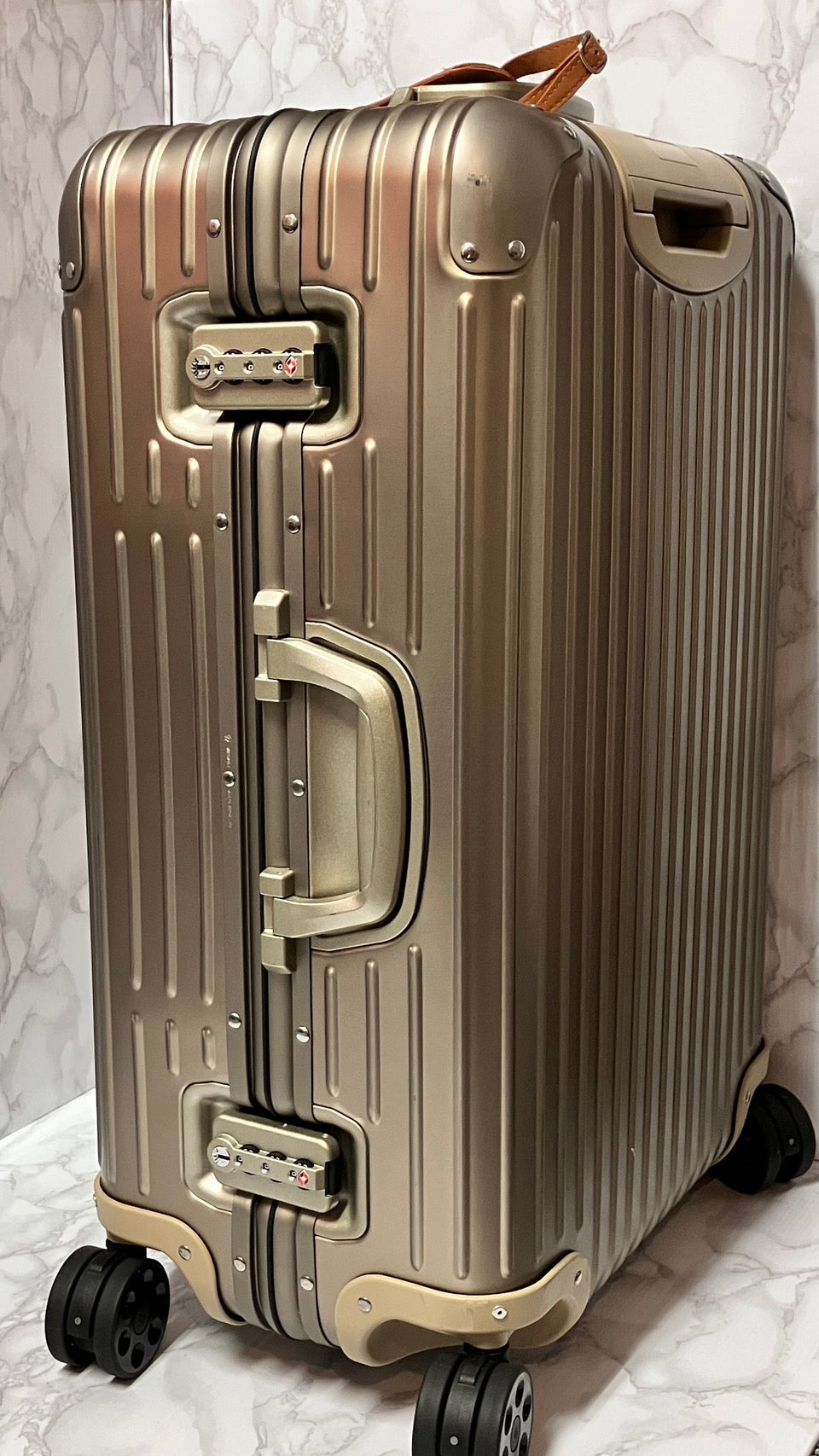 RIMOWA Topaz Aluminum Carry case Titanium