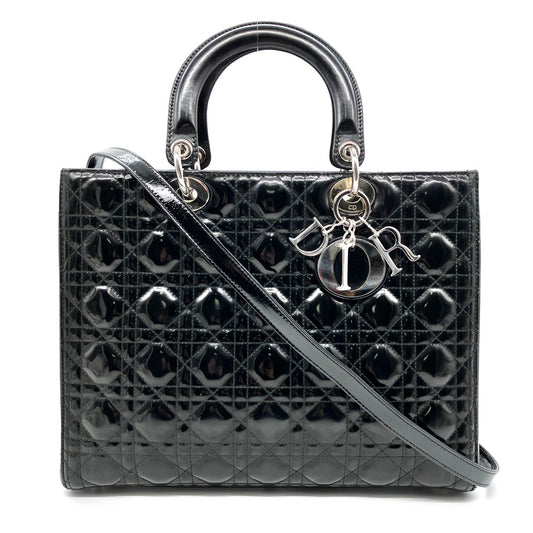 Christian Dior Lady Dior Patent Shoulder bag