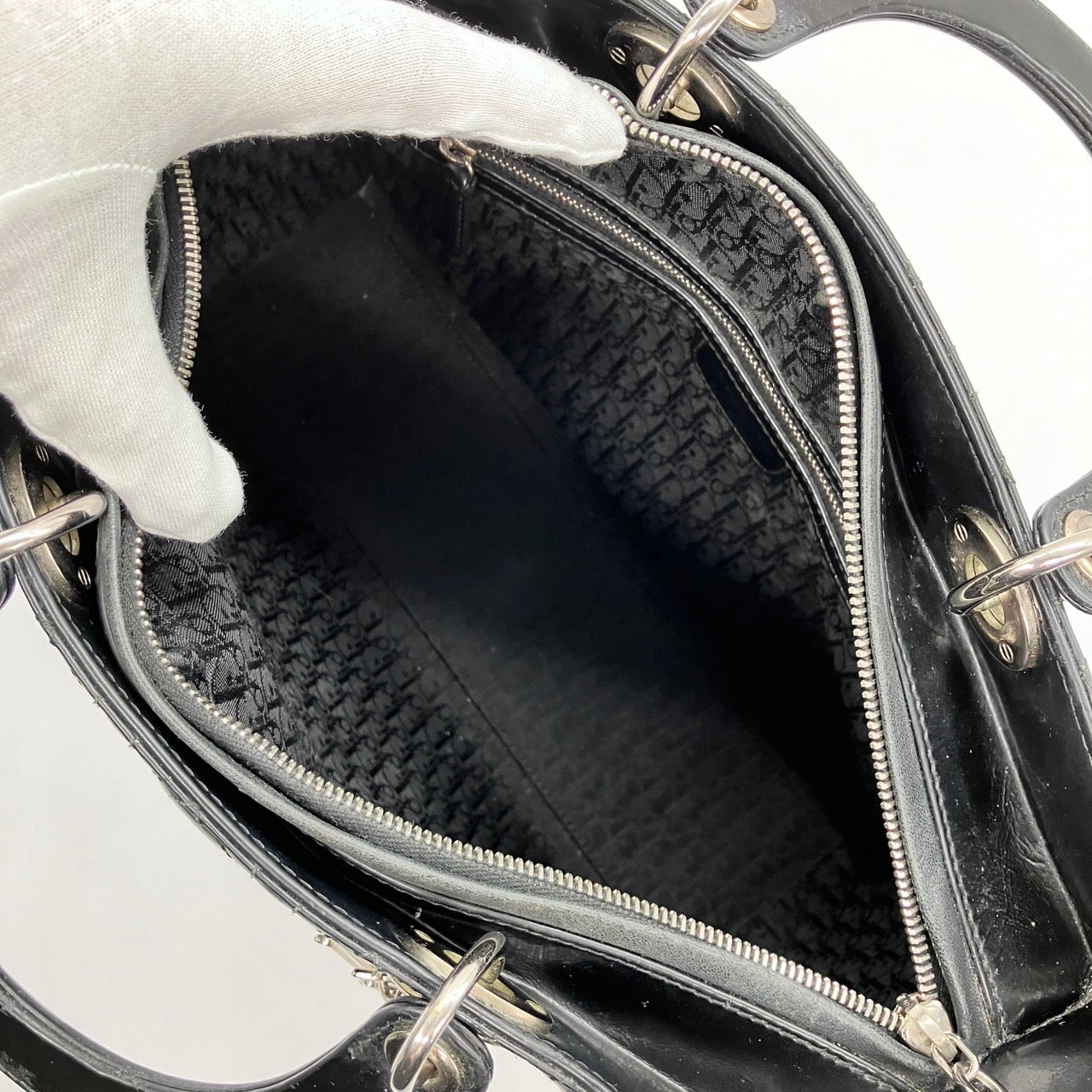 Christian Dior Lady Dior Patent Shoulder bag