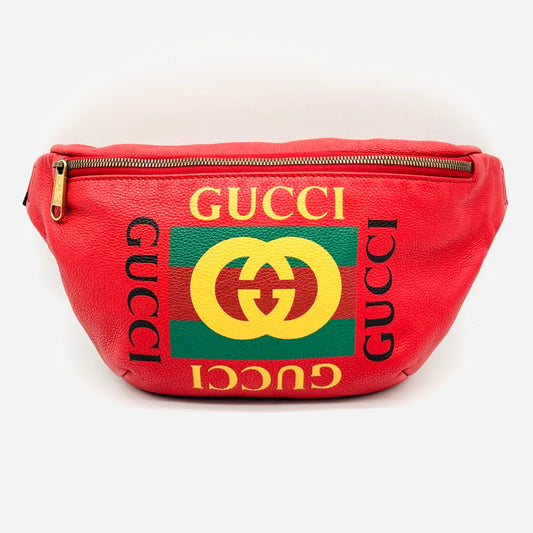 GUCCI Logo Print Body Bag