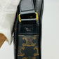 CELINE Trionf Messenger Shoulder Bag Black Brown