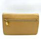 CHANEL Chain Shoulder Bag Caviar Skin Coco Mark Beige