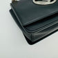 FENDI Mini Canai F Chain Shoulder Bag Black