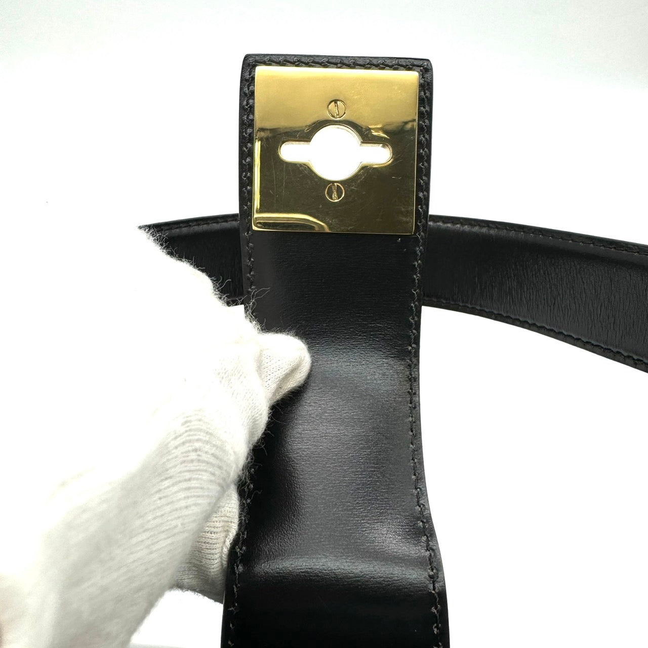 CELINE Vintage Leather Black Shoulder Bag