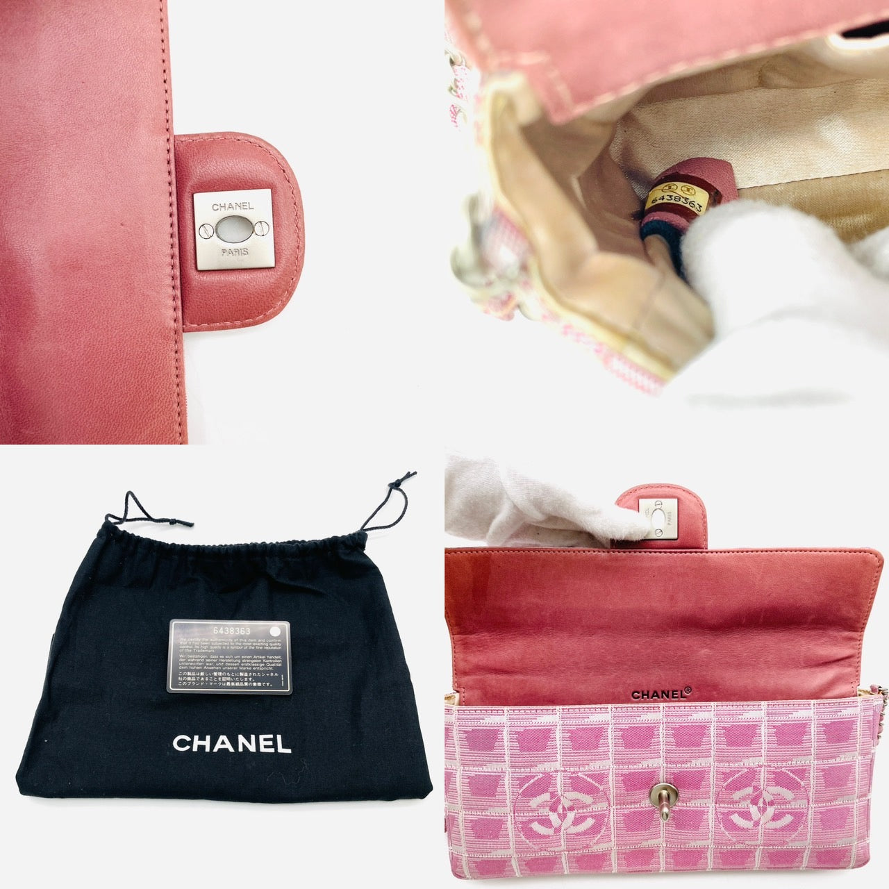 CHANEL New Travel Line Chain Shoulder Bag Pink