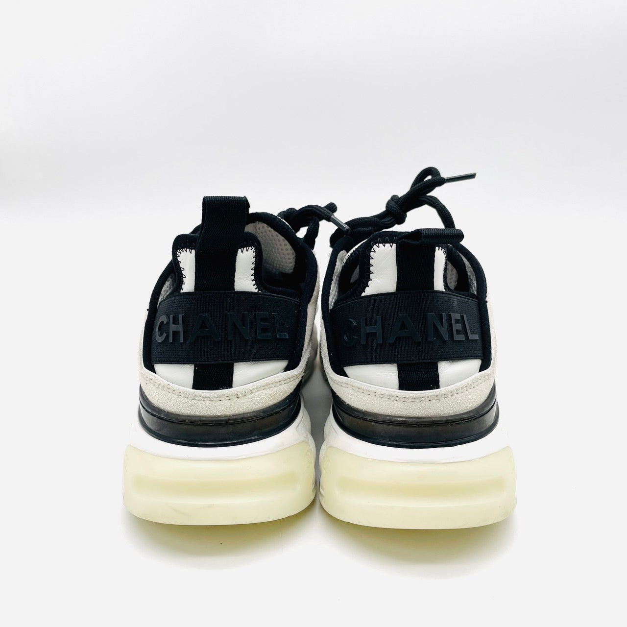 CHANEL Sneakers G45331 White Black Suede