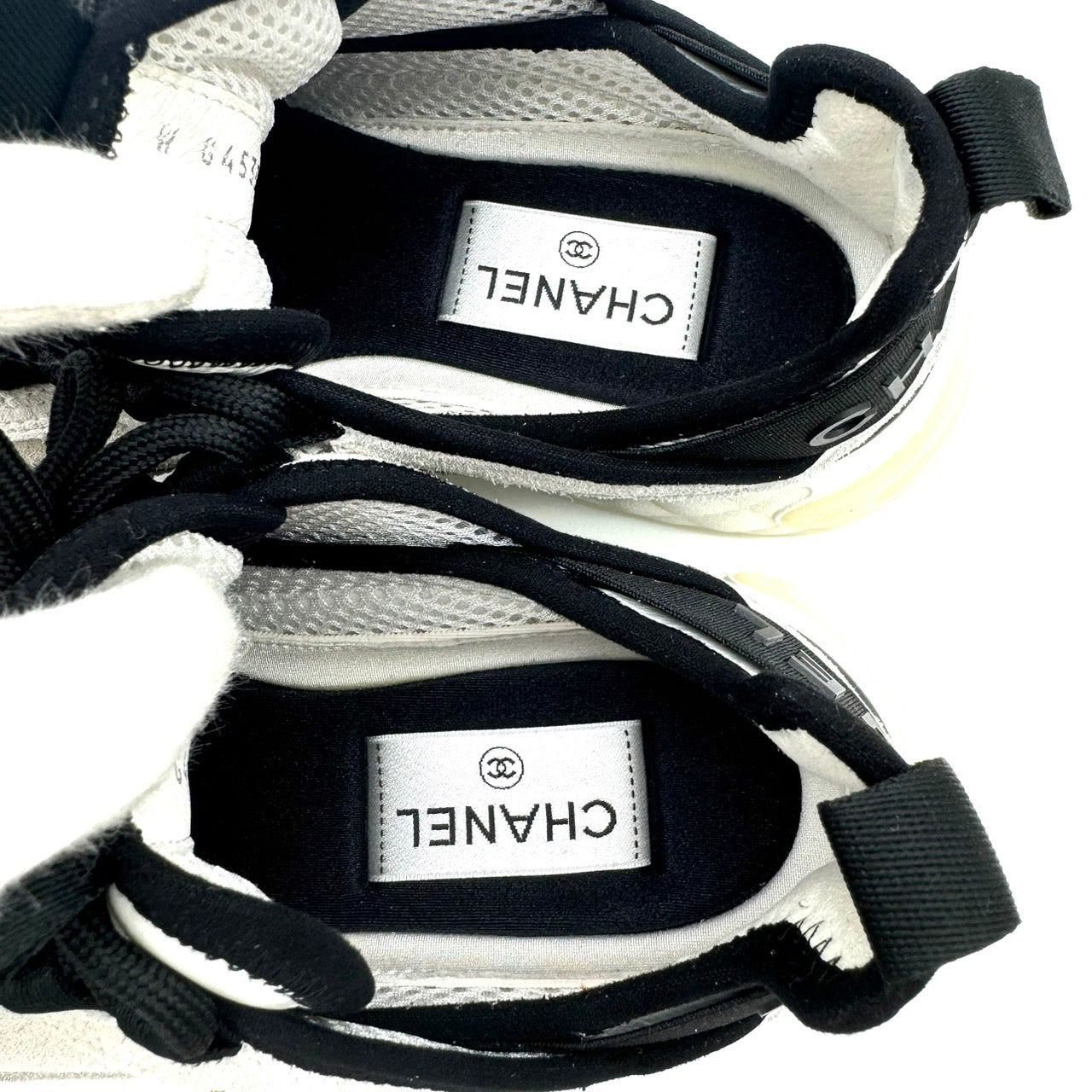 CHANEL Sneakers G45331 White Black Suede