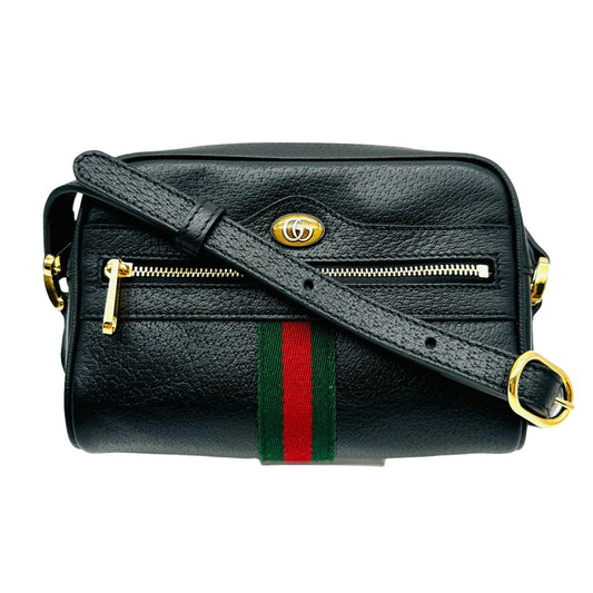 GUCCI Offdia Black Shoulder Bag Leather