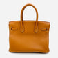 HERMES Birkin 30 Stamped □N Silver Hardware Brown