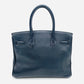 HERMES Birkin 30 handbag □H Togo leather Blue Ocean