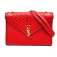 YVES SAINT LAURENT YSL Monogram red leather shoulder bag