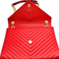 YVES SAINT LAURENT YSL Monogram red leather shoulder bag