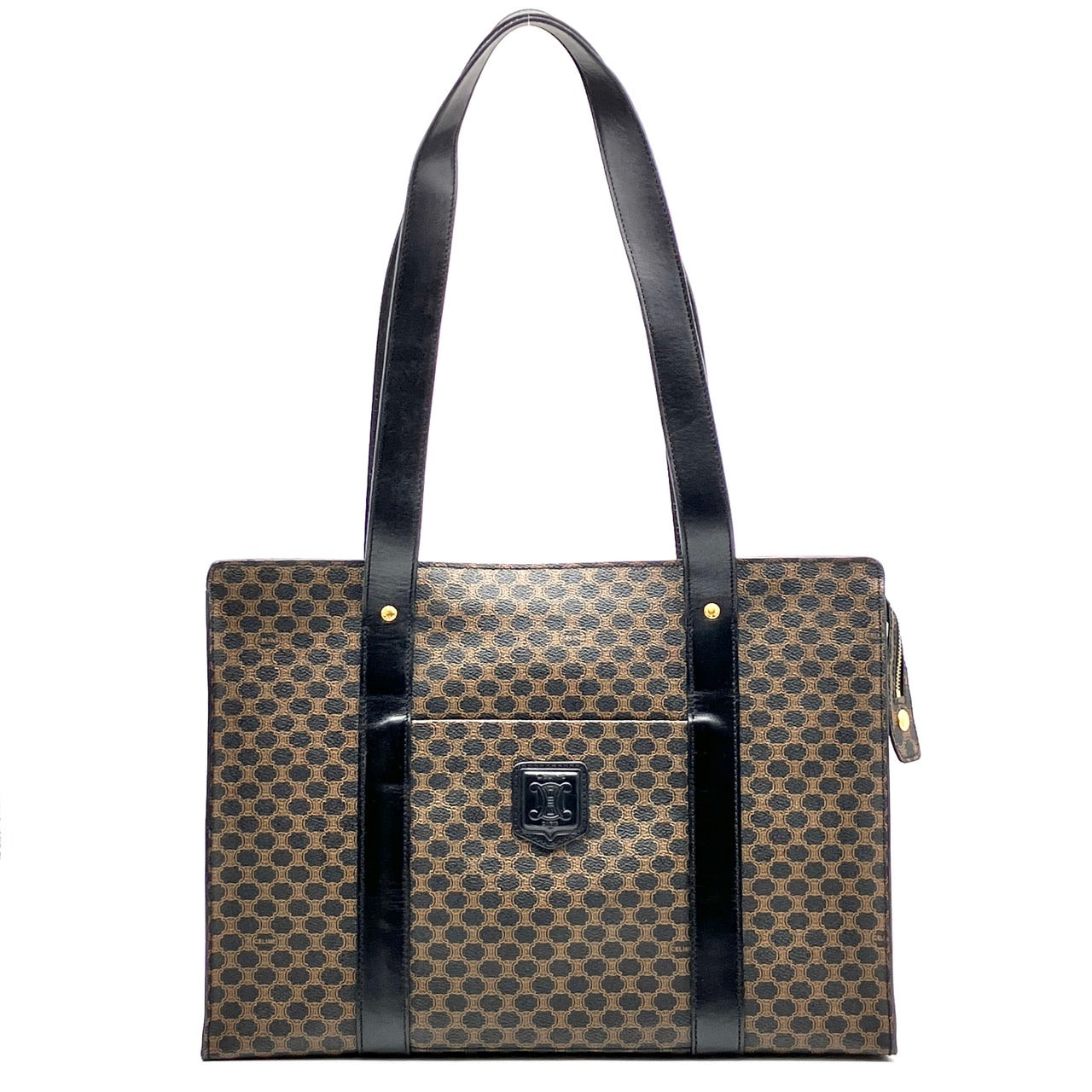 CELINE macadam patterned tote shoulder bag