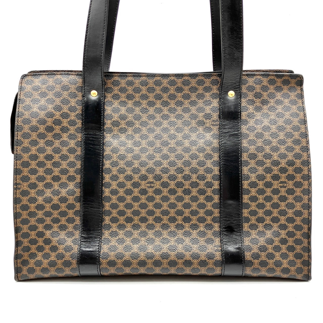 CELINE macadam patterned tote shoulder bag