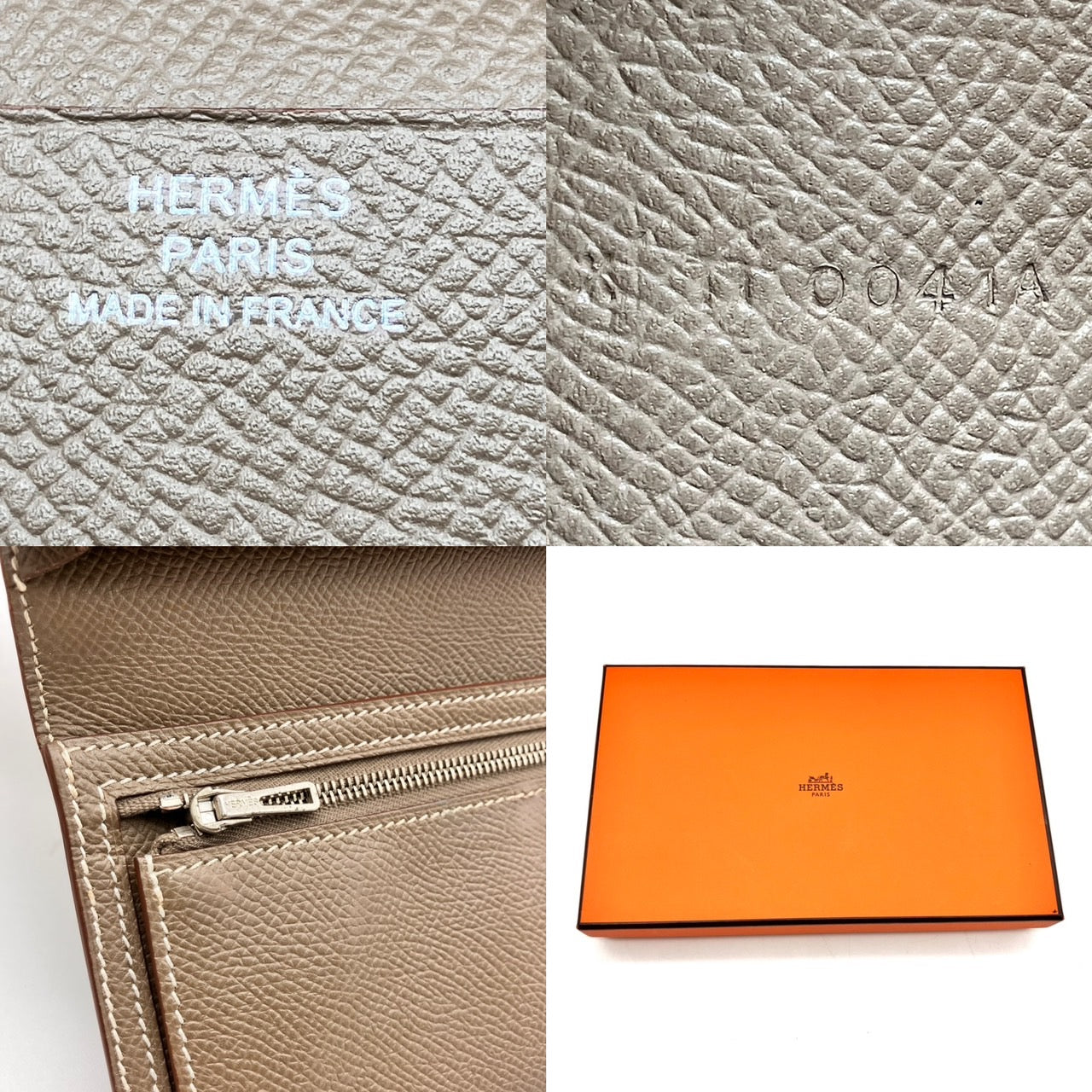 HERMES Bearn souffle Epsom Etoupe