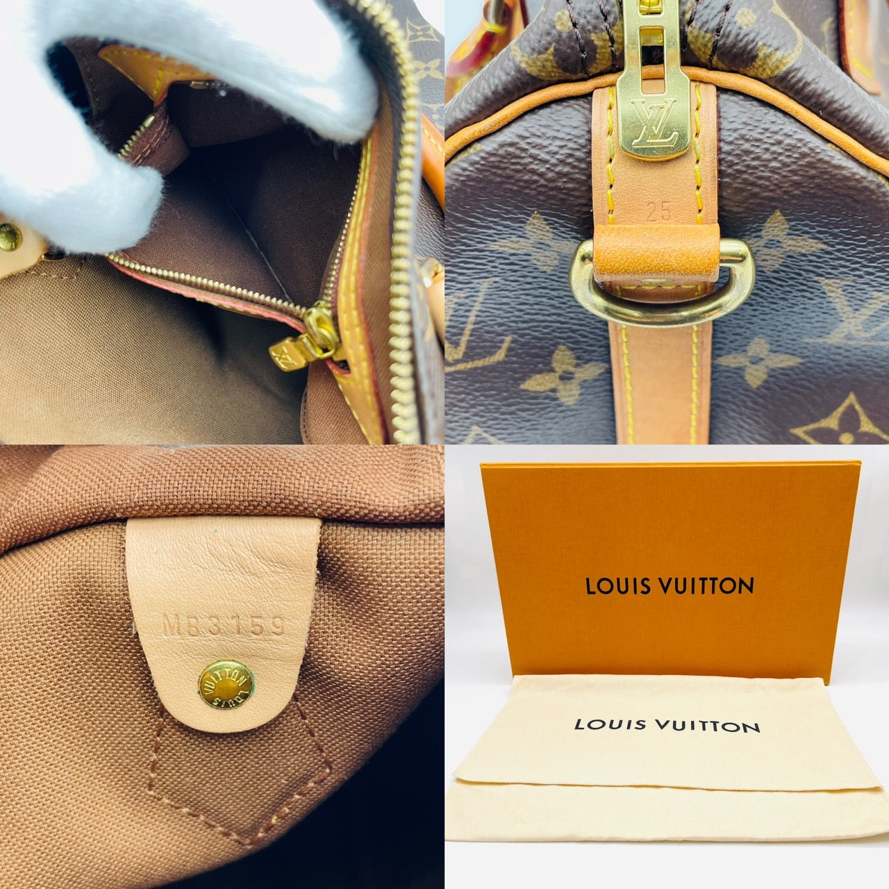 LOUIS VUITTON Monogram Speedy Bandouliere 25