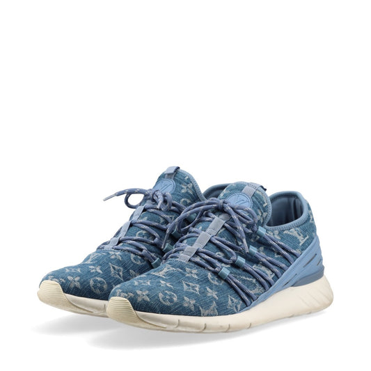 LOUIS VUITTON Fastlane Line Denim Men's Sneakers