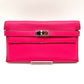 HERMES Kelly Wallet Long Chevre Rose Tyrian □L