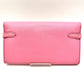 HERMES Kelly Wallet Long Chevre Mysore Rose Azalee □N