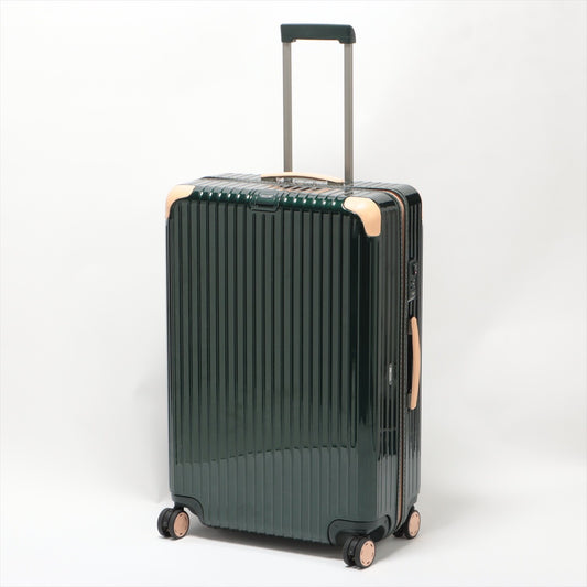 RIMOWA Bossa Nova Polycarbonate x Leather Carry Case Green x Beige