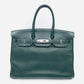HERMES Birkin 35 Togo Vert Fonce Silver Hardware □F