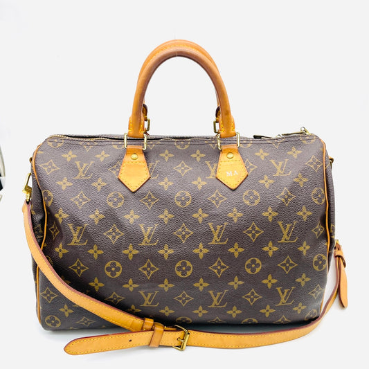 LOUIS VUITTON Monogram Speedy Bandrière 35