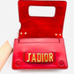 CHRISTIAN DIOR Red Leather Shoulder Bag