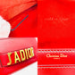 CHRISTIAN DIOR Red Leather Shoulder Bag