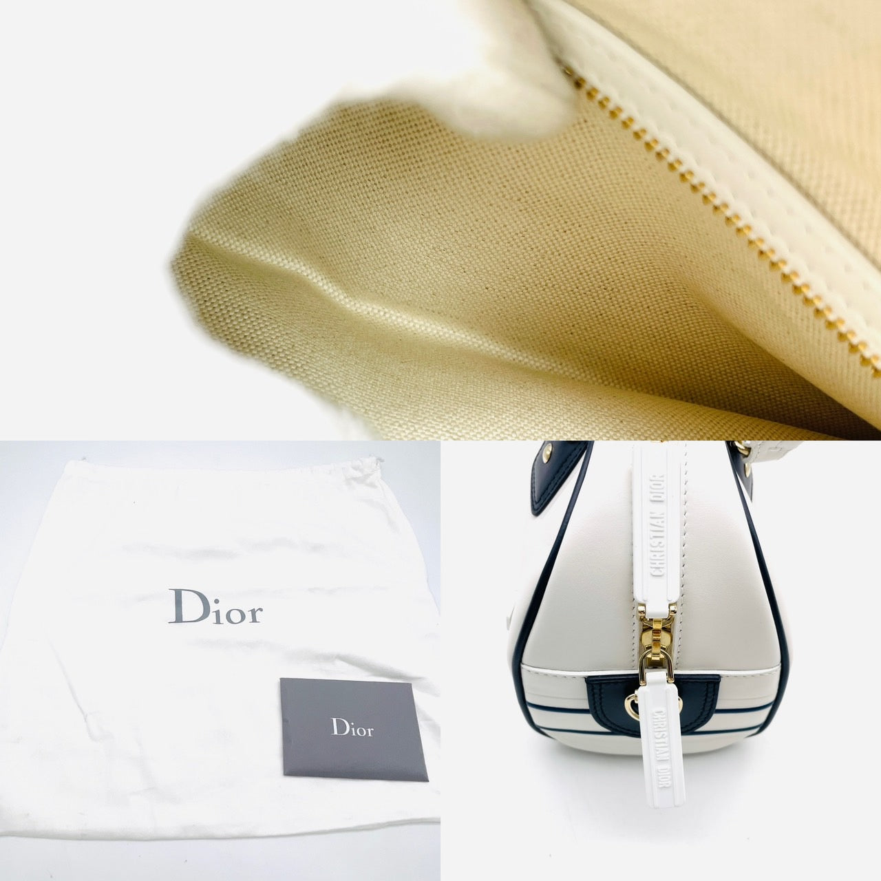 Dior Vibe 2-way Bowling Bag White