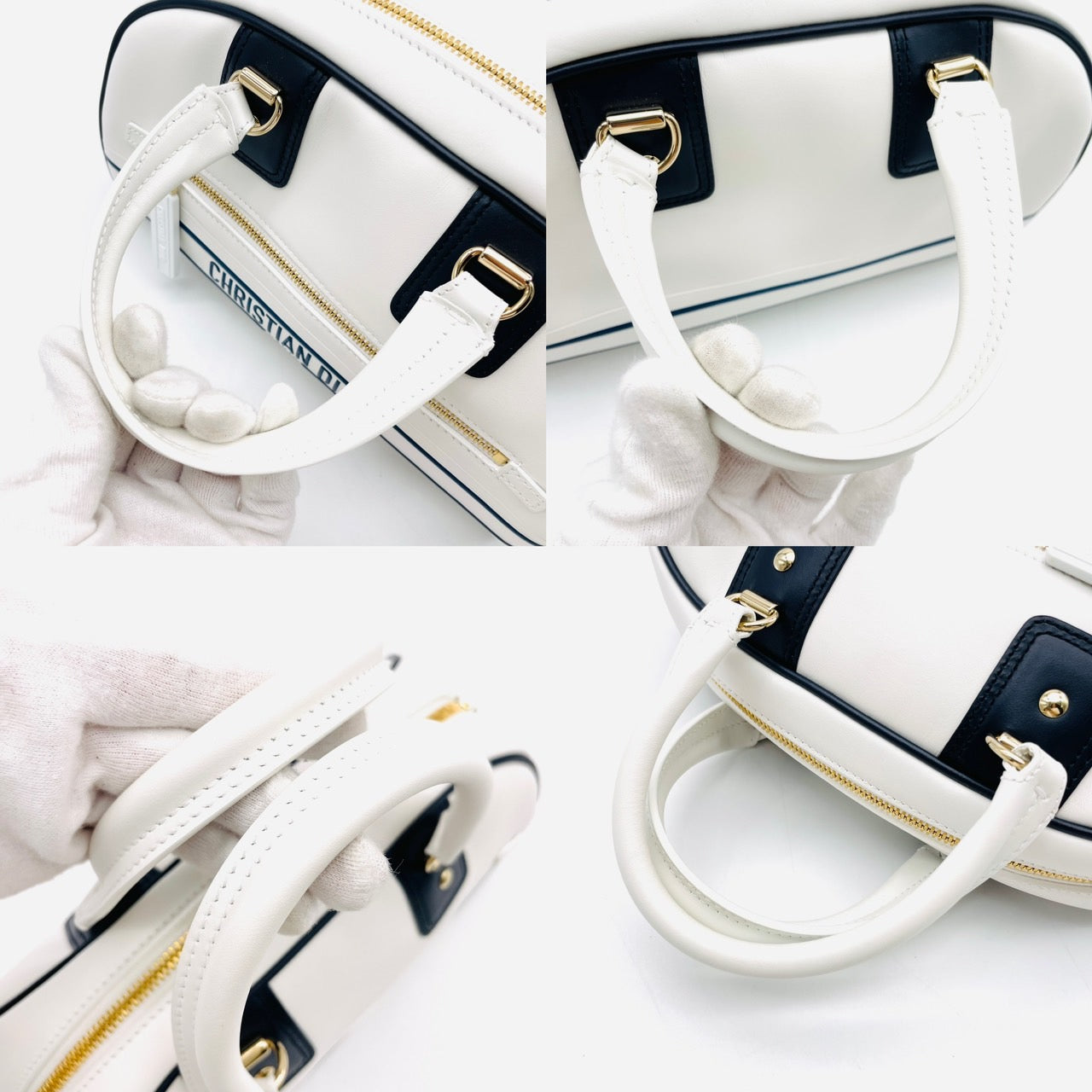 Dior Vibe 2-way Bowling Bag White