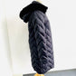 MONCLER Down coat fox fur black