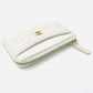 CHANEL Caviar Skin Fragment Coin Purse White