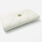 CHANEL Caviar Skin Fragment Coin Purse White