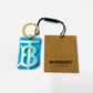 Un Used BURBERRY TB Logo Charm Gold Hardwere