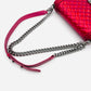 CHANEL BOY CHANEL Enamel 2Way Metallic Red