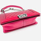 CHANEL BOY CHANEL Enamel 2Way Metallic Red