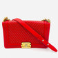 CHANEL BOY CHANEL Leather 2 Way Red Handbag