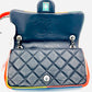 CHANEL Matrasse Colorful Stitching Chain Shoulder Bag Lambskin