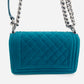 CHANEL BOY CHANEL Velvet boy mini Green